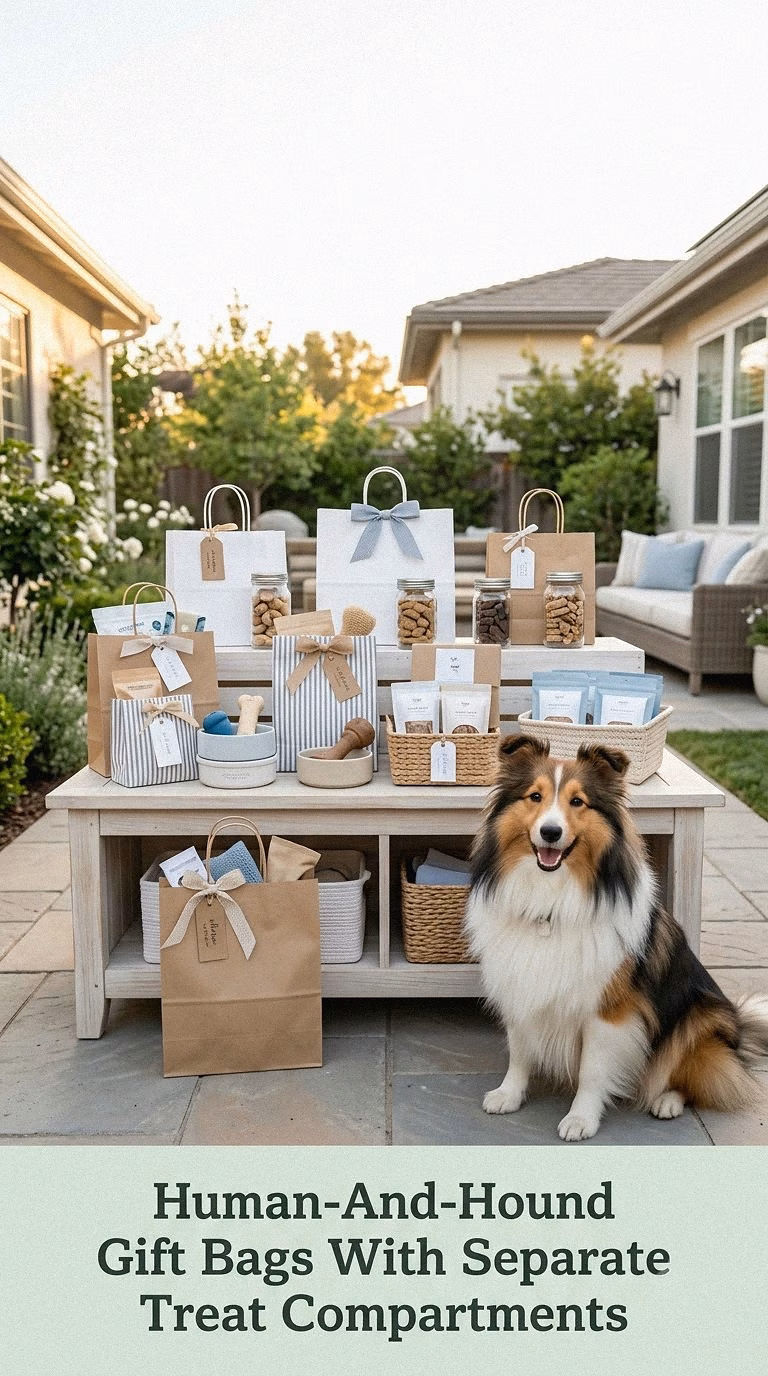 Human-And-Hound Gift Bags With Separate Treat Compartments
