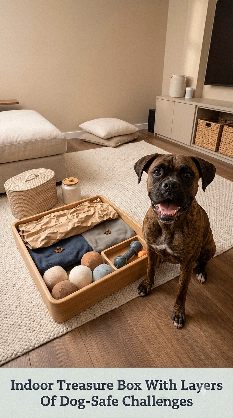 Indoor Treasure Box With Layers Of Dog-Safe Challenges