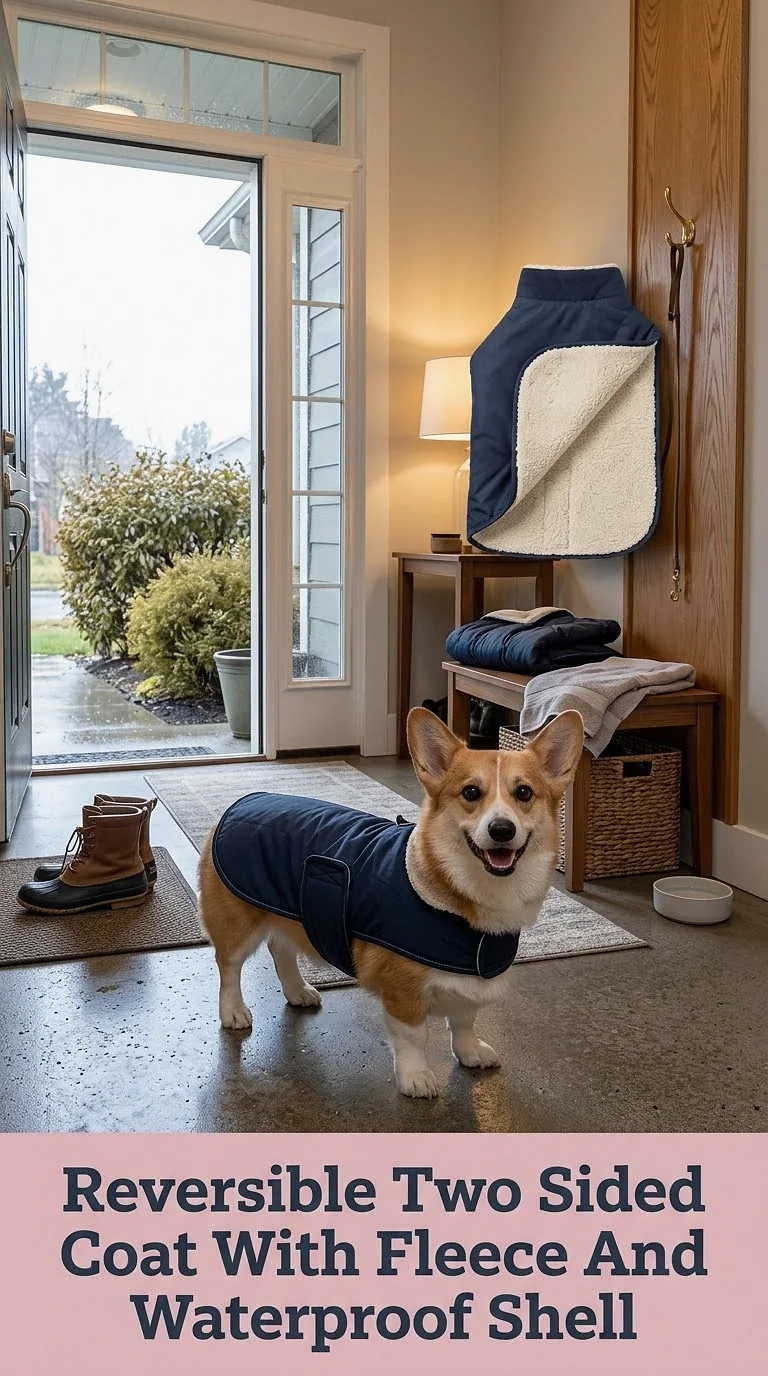 Reversible Two Sided Coat With Fleece And Waterproof Shell