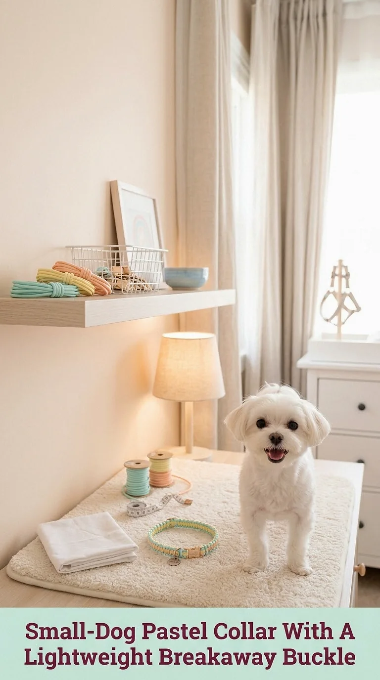 Small-Dog Pastel Collar With A Lightweight Breakaway Buckle