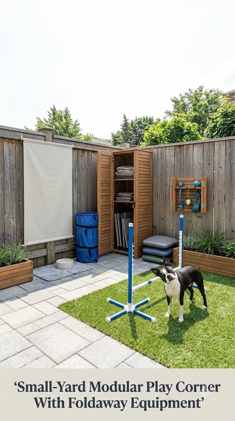 Small-Yard Modular Play Corner With Foldaway Equipment