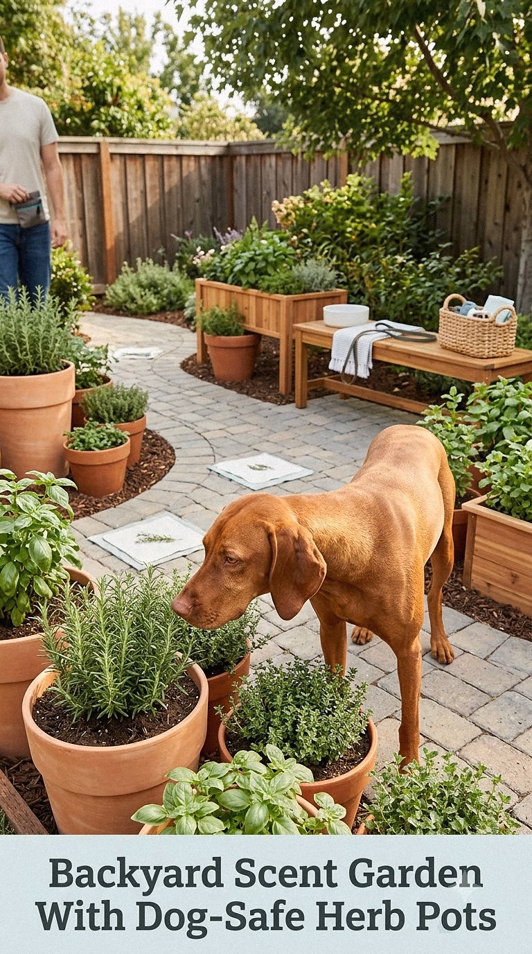 Backyard Scent Garden With Dog-Safe Herb Pots