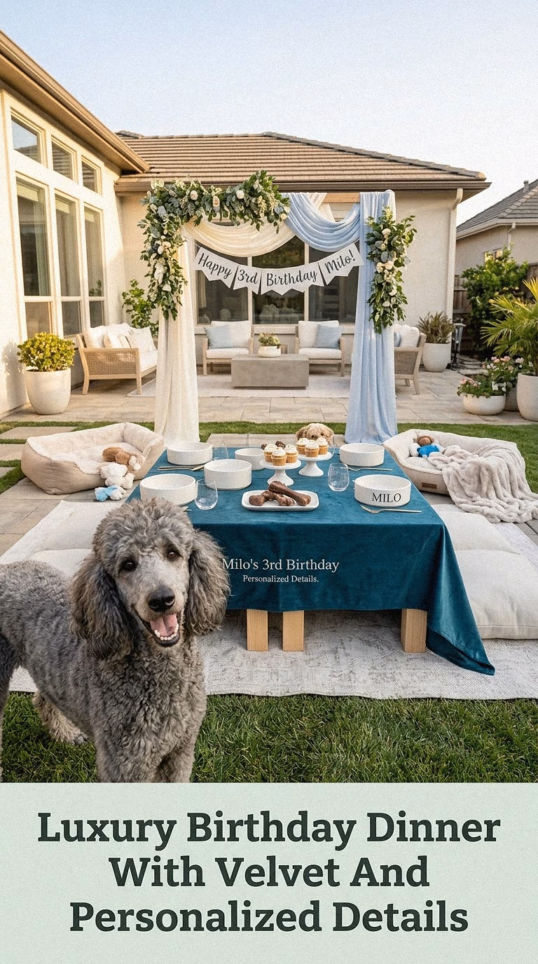 Luxury Birthday Dinner With Velvet And Personalized Details