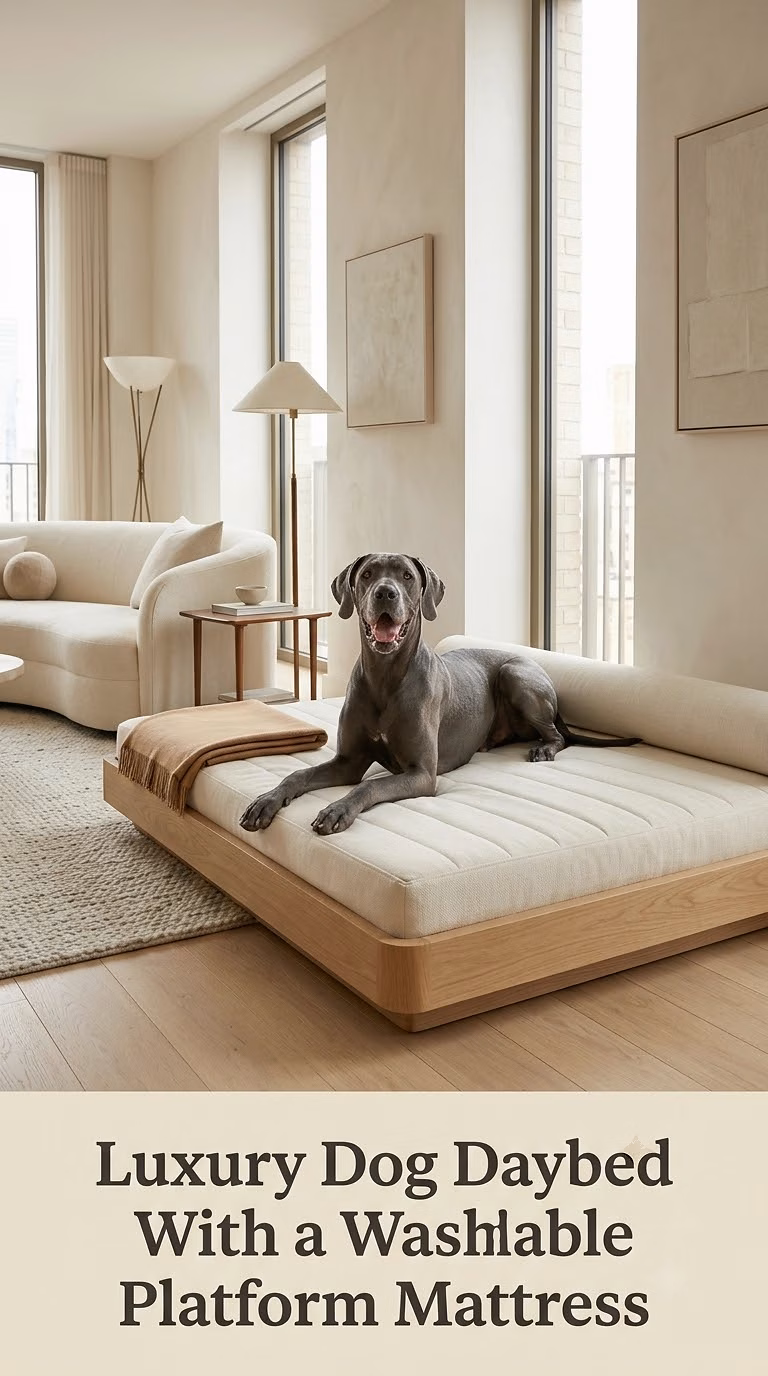 Luxury Dog Daybed With a Washable Platform Mattress