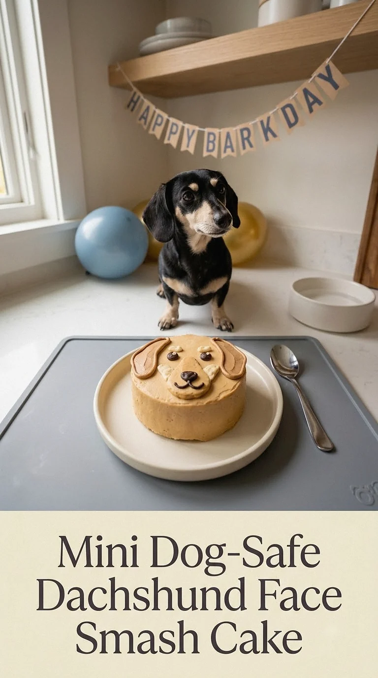 Mini Dog-Safe Dachshund Face Smash Cake