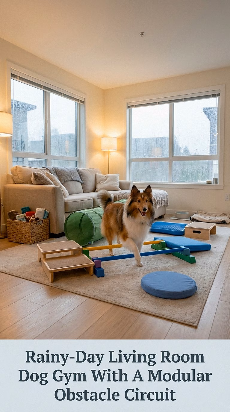 Rainy-Day Living Room Dog Gym With A Modular Obstacle Circuit