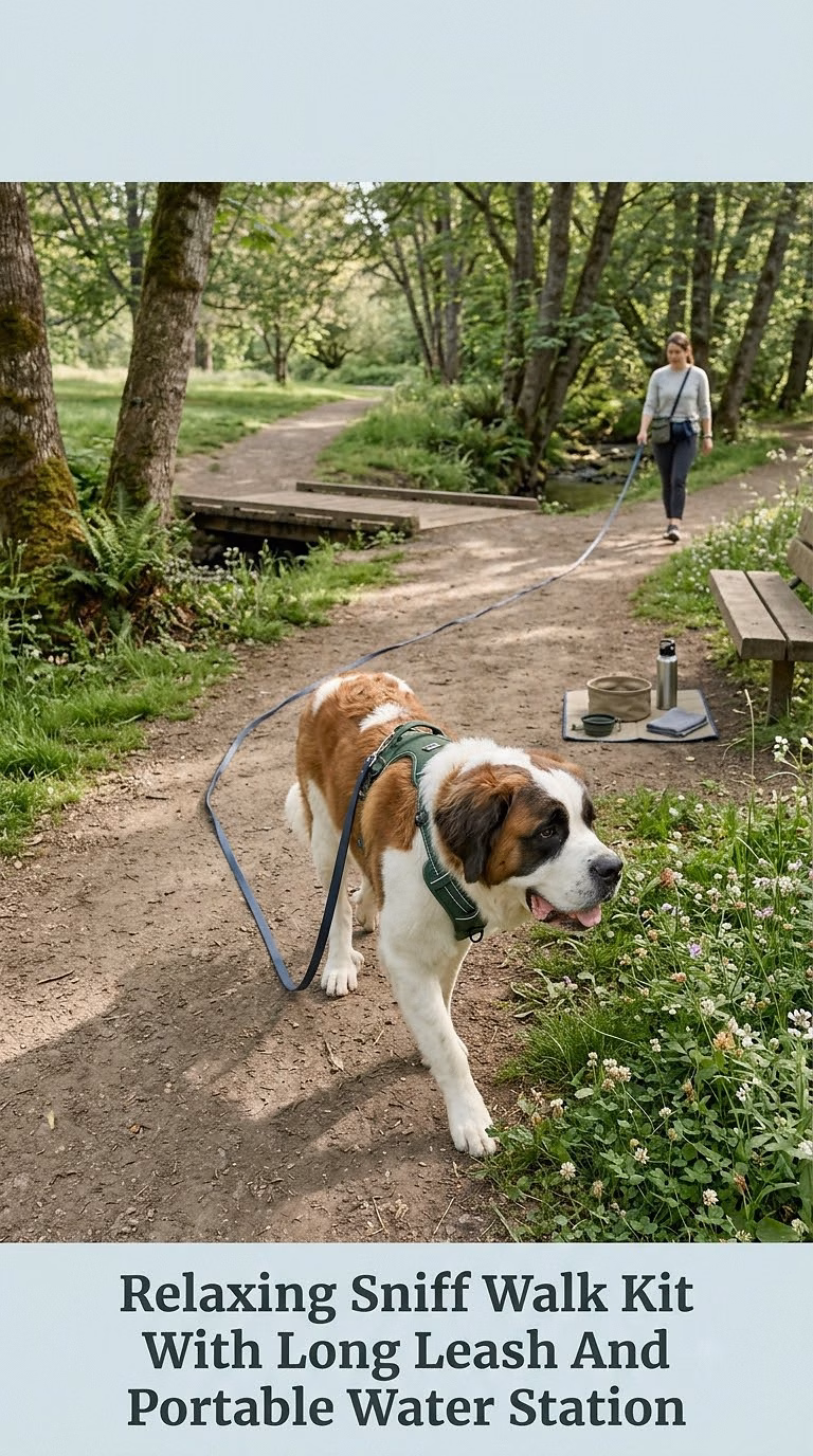 Relaxing Sniff Walk Kit With Long Leash And Portable Water Station