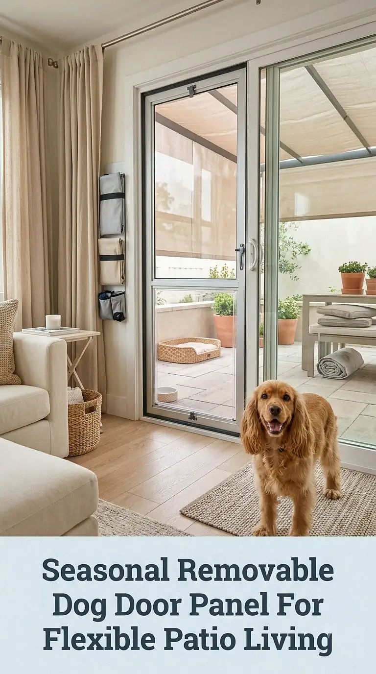 Seasonal Removable Dog Door Panel For Flexible Patio Living