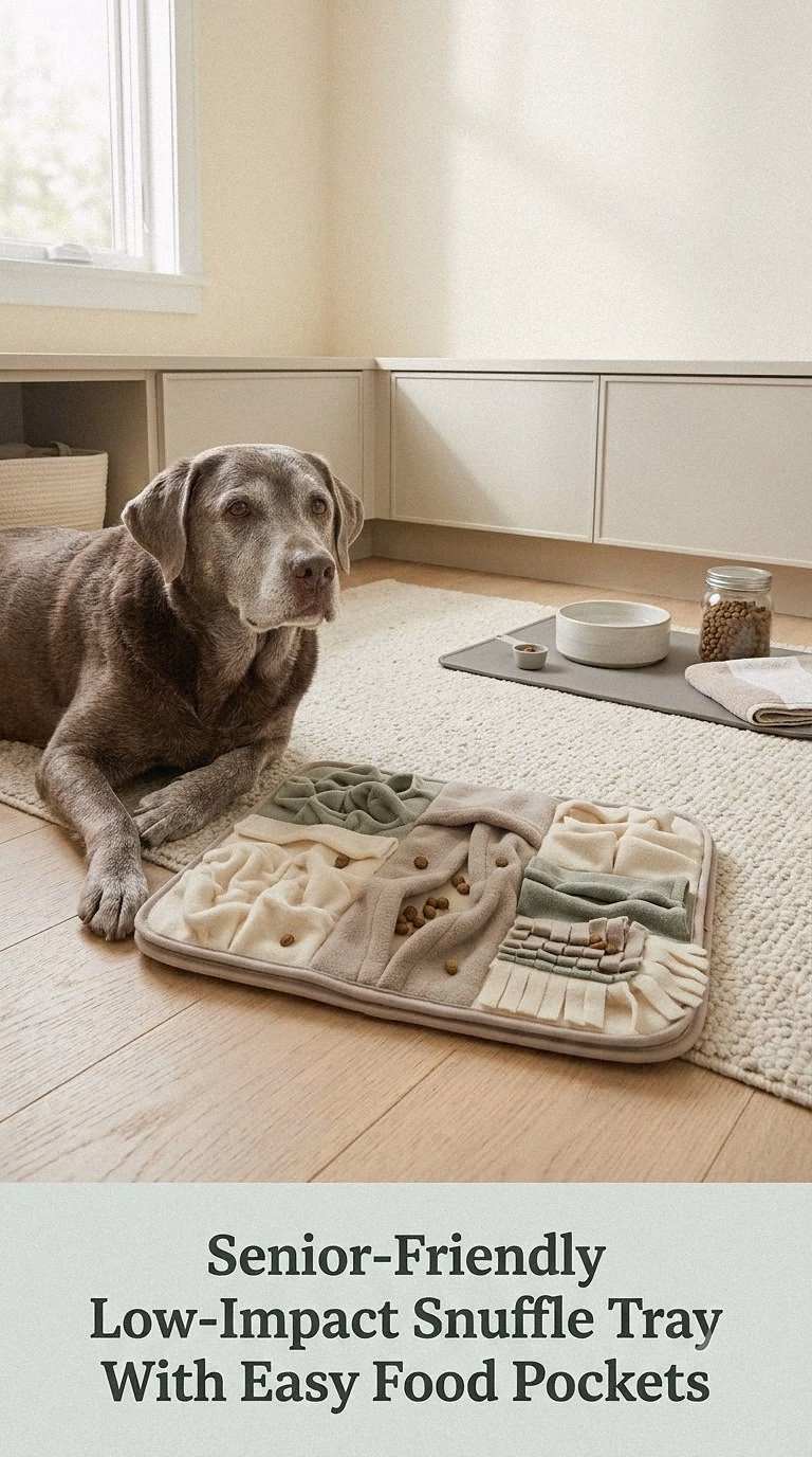 Senior-Friendly Low-Impact Snuffle Tray With Easy Food Pockets