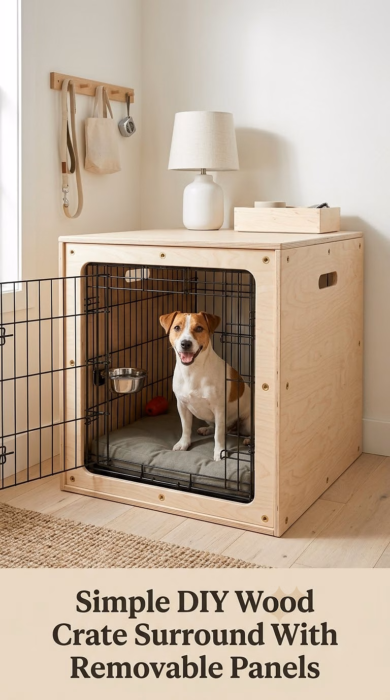 Simple DIY Wood Crate Surround With Removable Panels