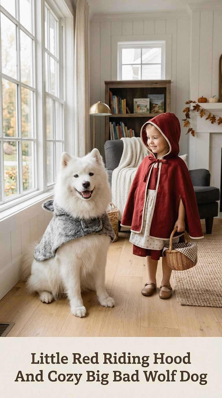 Little Red Riding Hood And Cozy Big Bad Wolf Dog