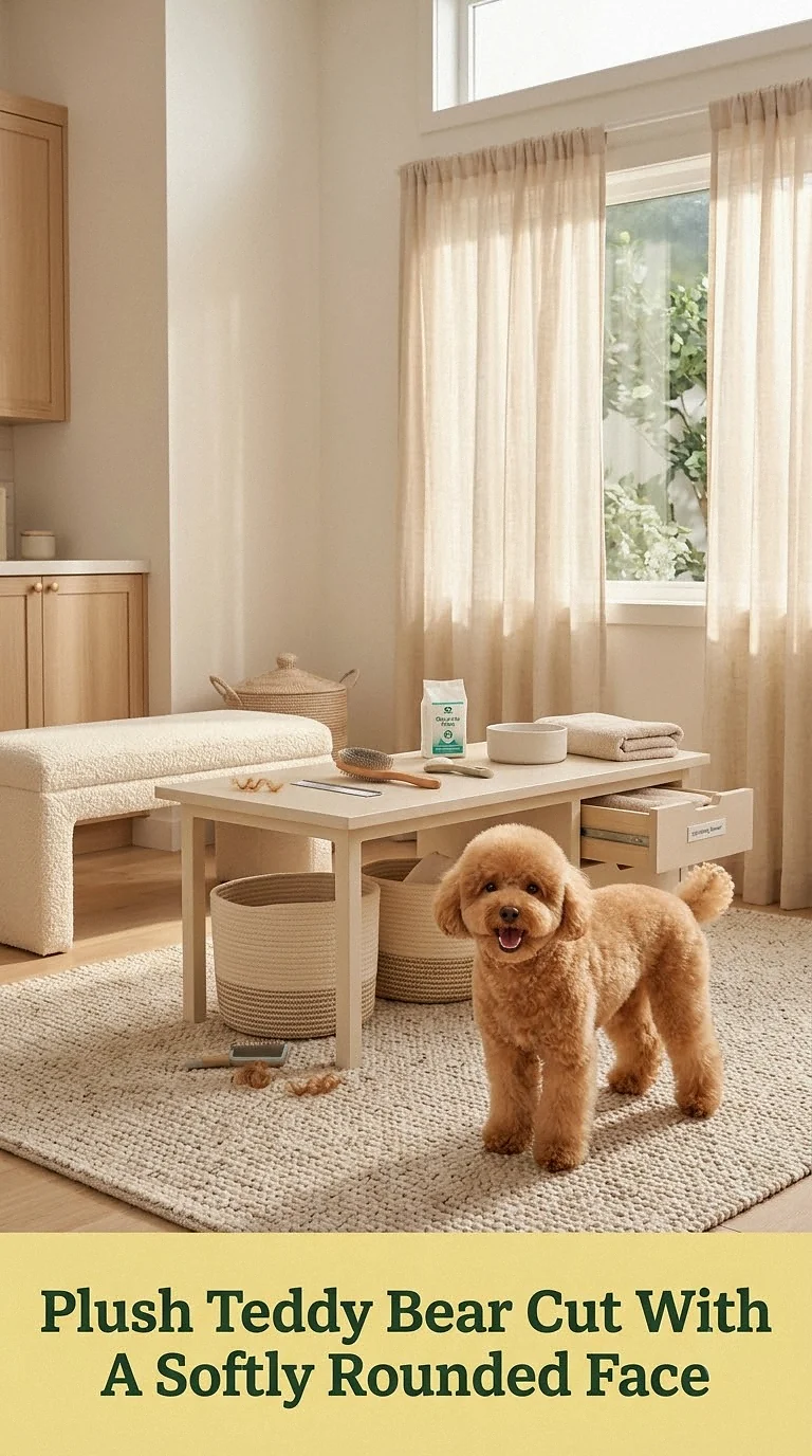 Plush Teddy Bear Cut With A Softly Rounded Face