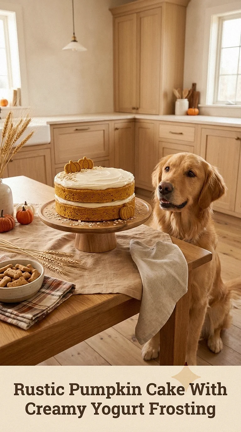 Rustic Pumpkin Cake With Creamy Yogurt Frosting