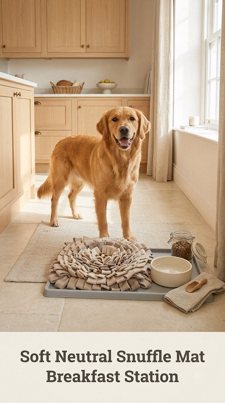 Soft Neutral Snuffle Mat Breakfast Station