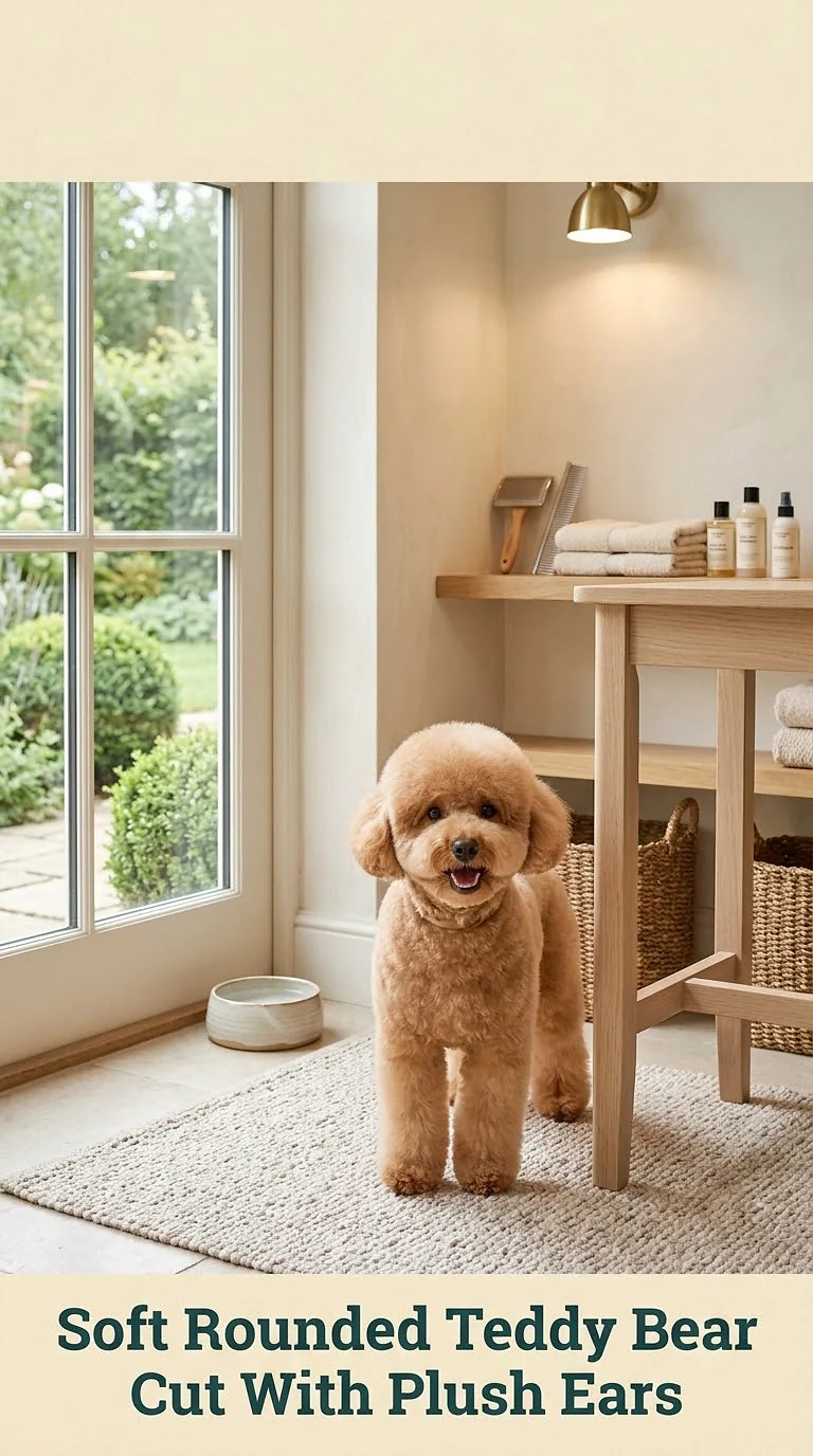 Soft Rounded Teddy Bear Cut With Plush Ears