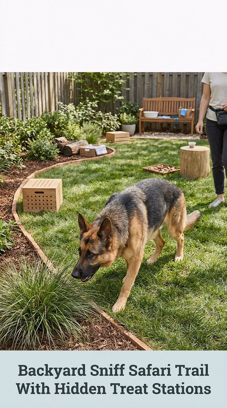 Backyard Sniff Safari Trail With Hidden Treat Stations
