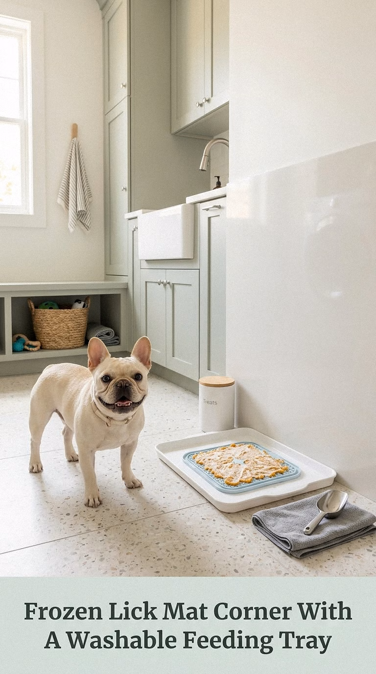 Frozen Lick Mat Corner With A Washable Feeding Tray