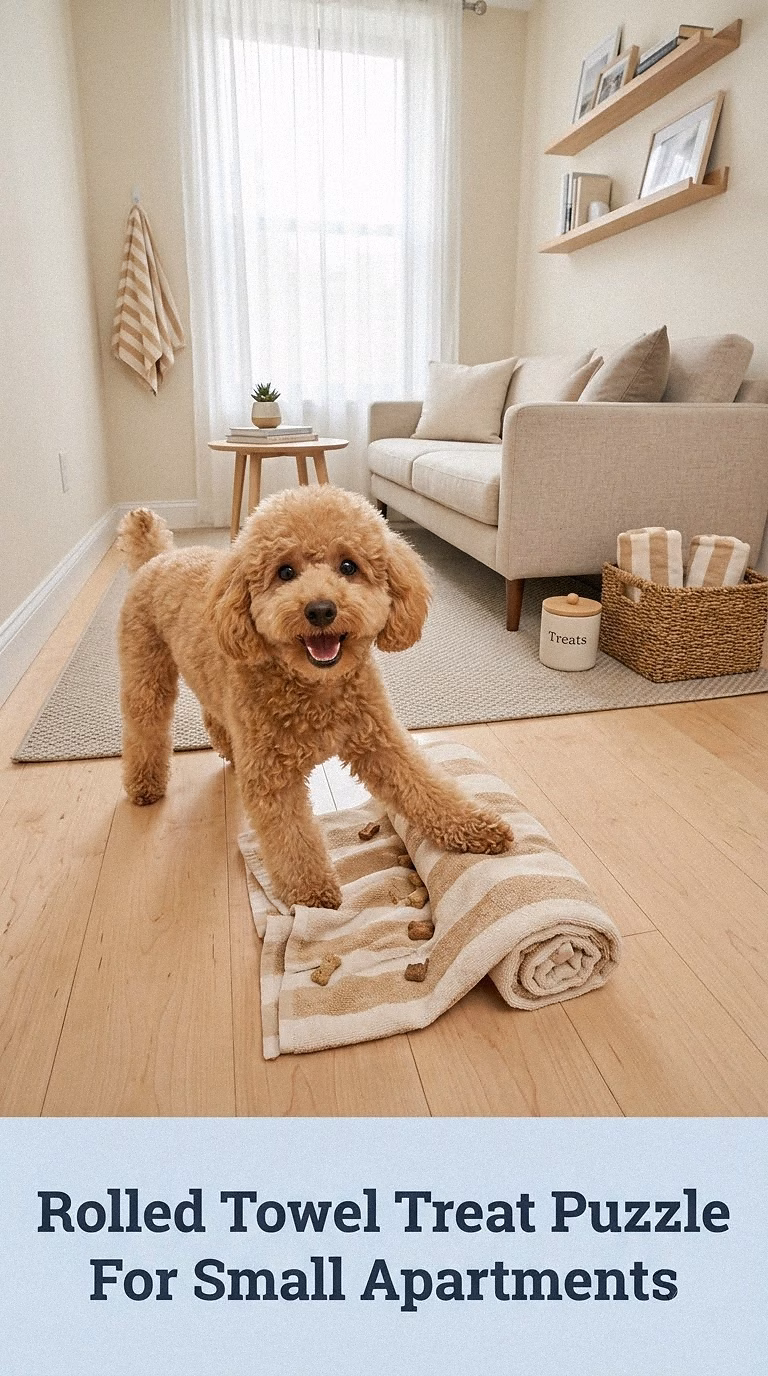 Rolled Towel Treat Puzzle For Small Apartments
