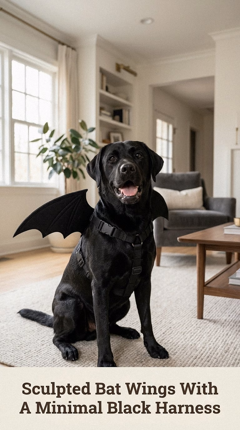 Sculpted Bat Wings With A Minimal Black Harness