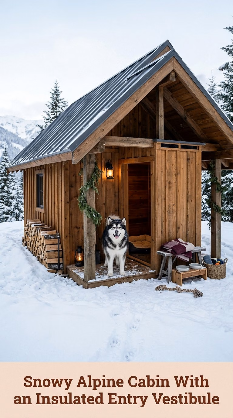 2. Snowy Alpine Cabin With an Insulated Entry Vestibule