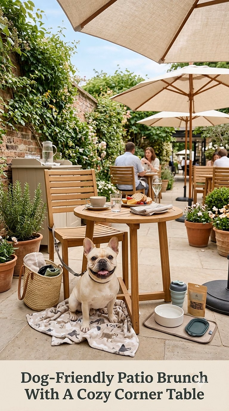 Dog-Friendly Patio Brunch With A Cozy Corner Table