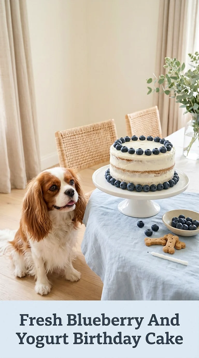 Fresh Blueberry And Yogurt Birthday Cake