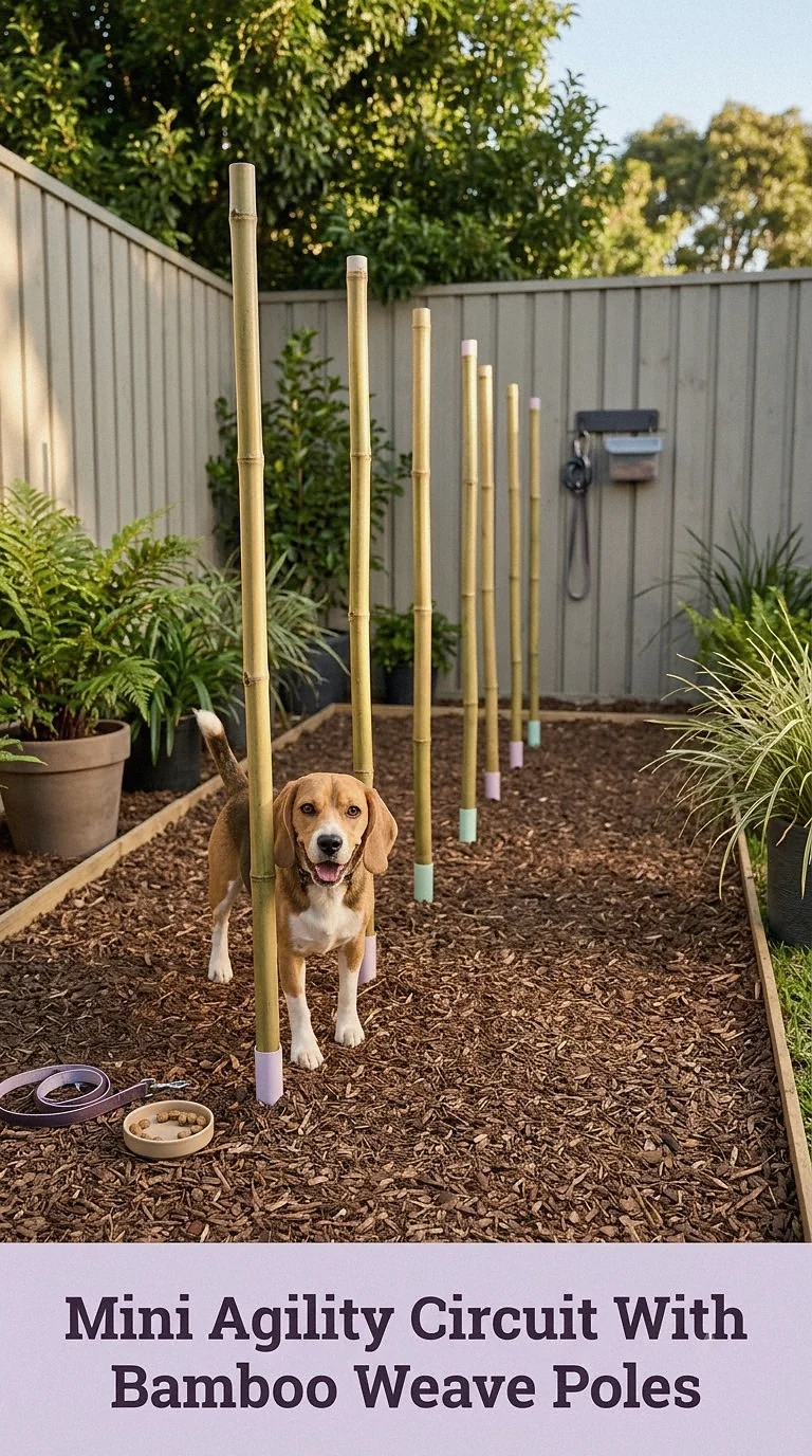 Mini Agility Circuit With Bamboo Weave Poles