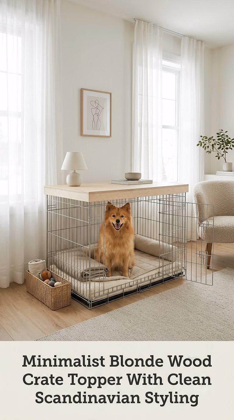Minimalist Blonde Wood Crate Topper With Clean Scandinavian Styling