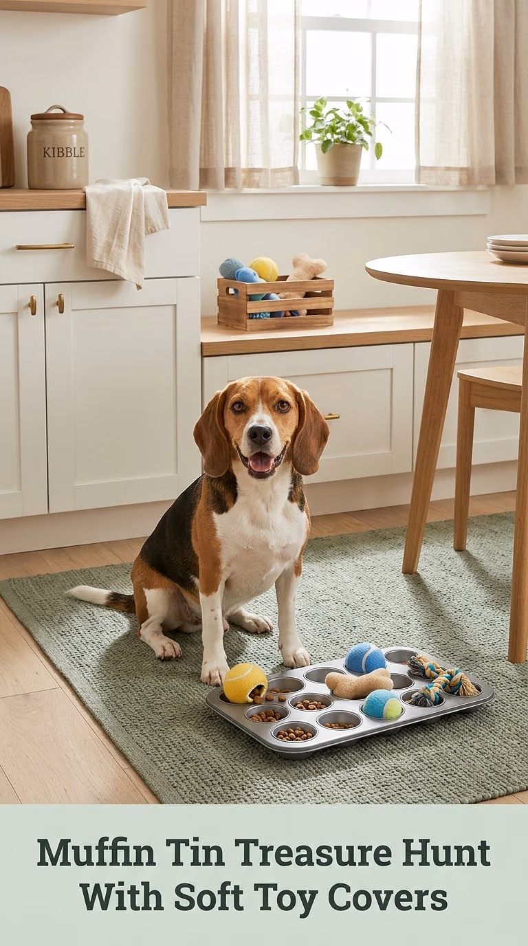 Muffin Tin Treasure Hunt With Soft Toy Covers