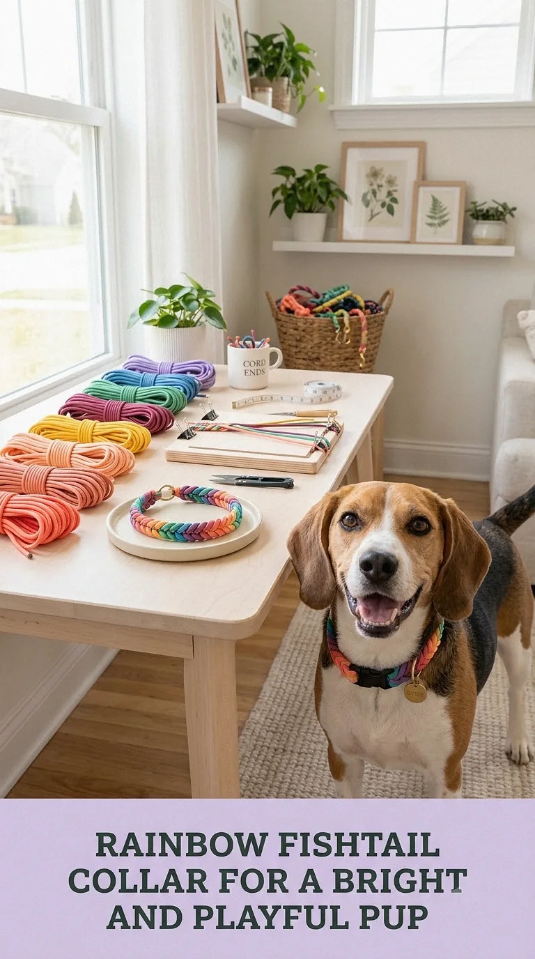 Rainbow Fishtail Collar For A Bright And Playful Pup