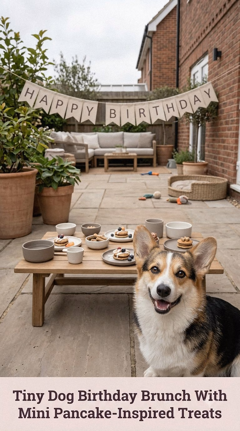 Tiny Dog Birthday Brunch With Mini Pancake-Inspired Treats