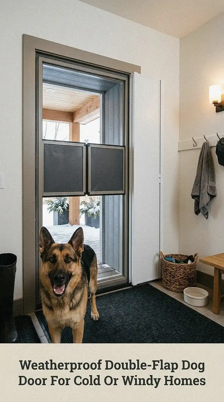 Weatherproof Double-Flap Dog Door For Cold Or Windy Homes