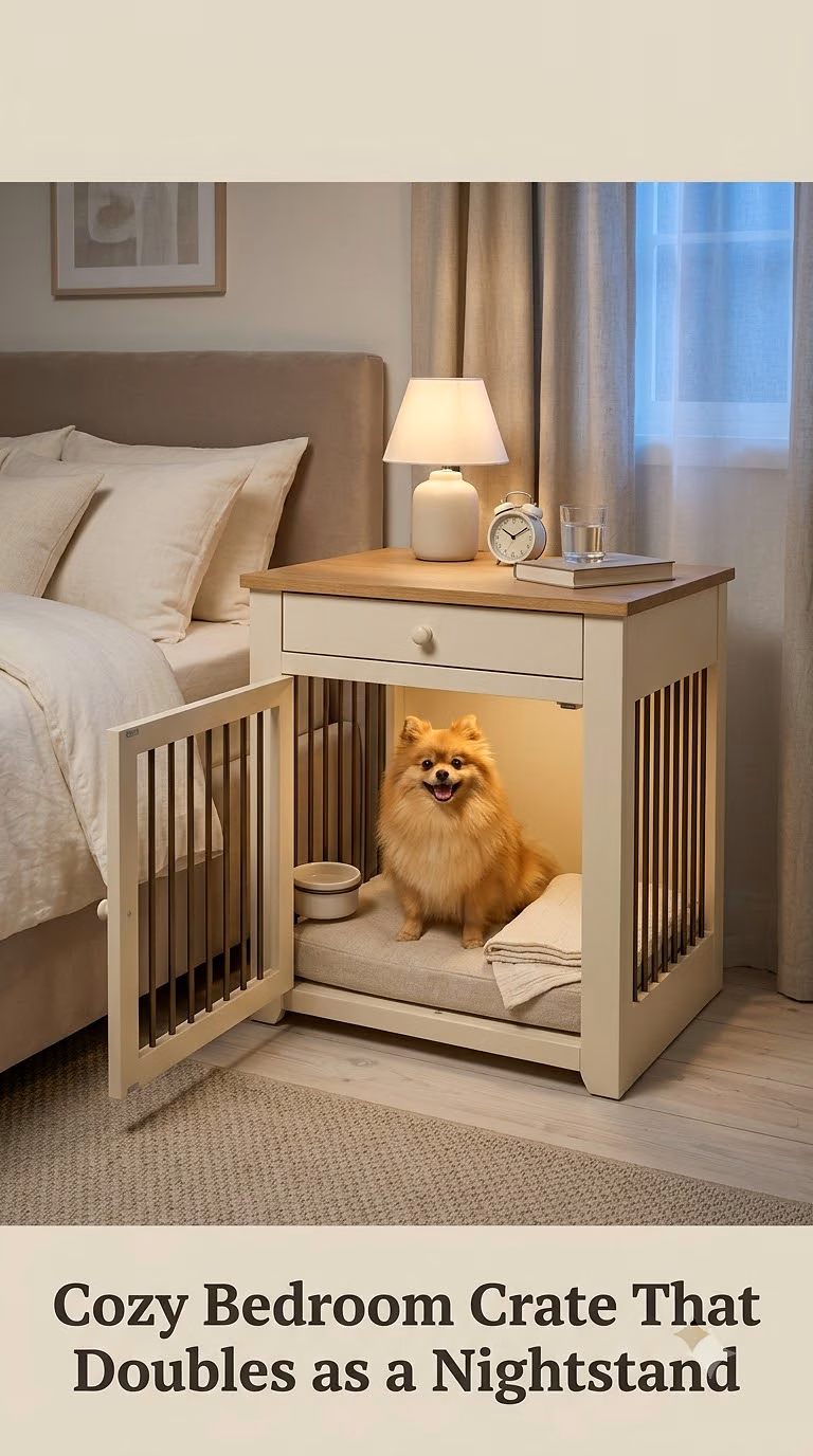 Cozy Bedroom Crate That Doubles as a Nightstand