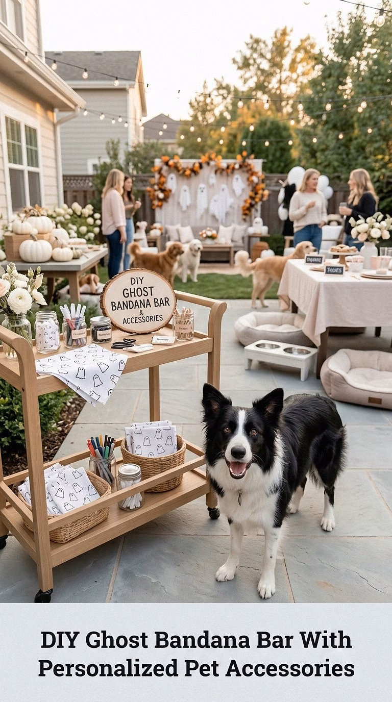 DIY Ghost Bandana Bar With Personalized Pet Accessories