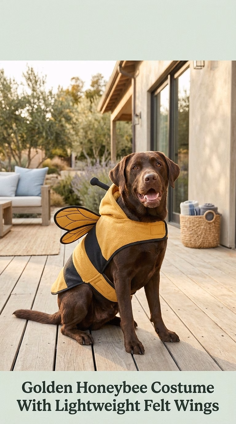 Golden Honeybee Costume With Lightweight Felt Wings