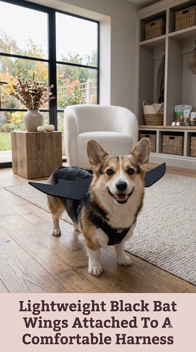 Lightweight Black Bat Wings Attached To A Comfortable Harness