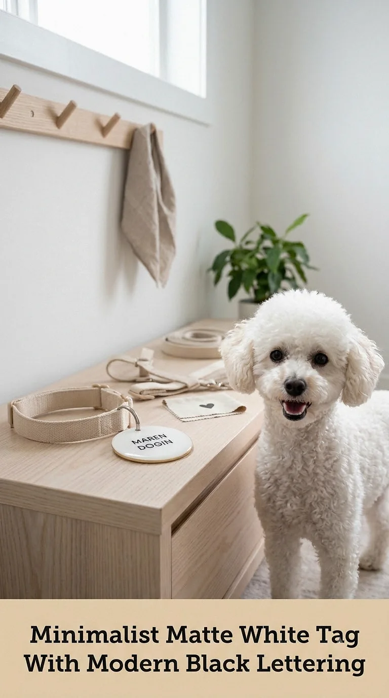 Minimalist Matte White Tag With Modern Black Lettering