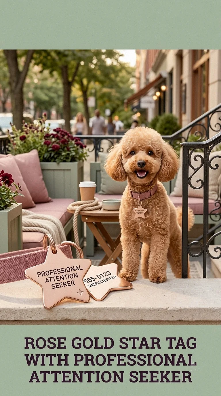Rose Gold Star Tag With Professional Attention Seeker