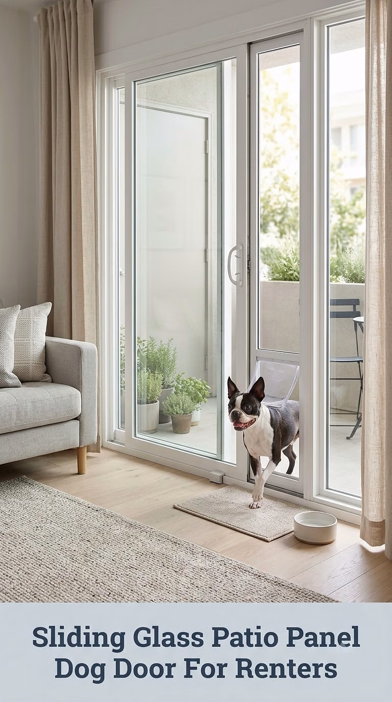 Sliding Glass Patio Panel Dog Door For Renters