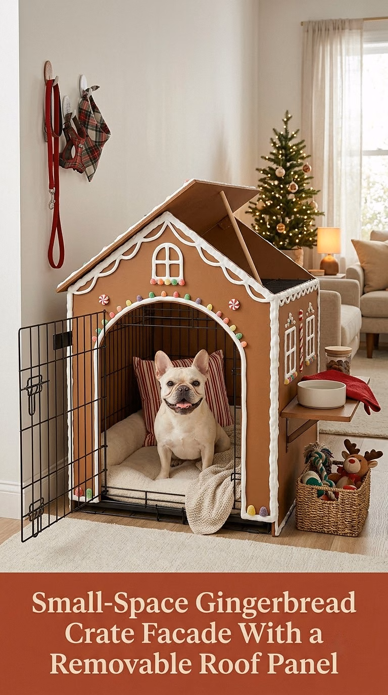 Small-Space Gingerbread Crate Facade With a Removable Roof Panel