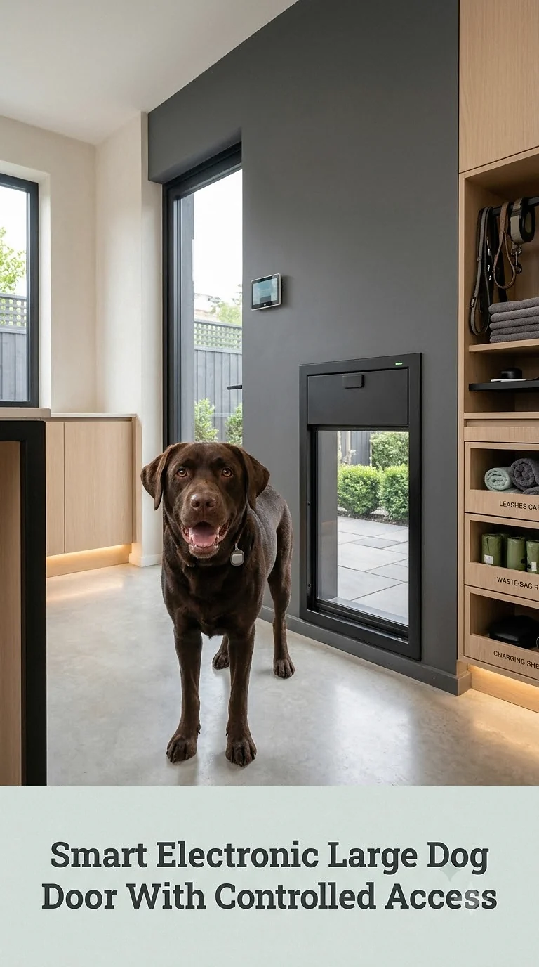Smart Electronic Large Dog Door With Controlled Access
