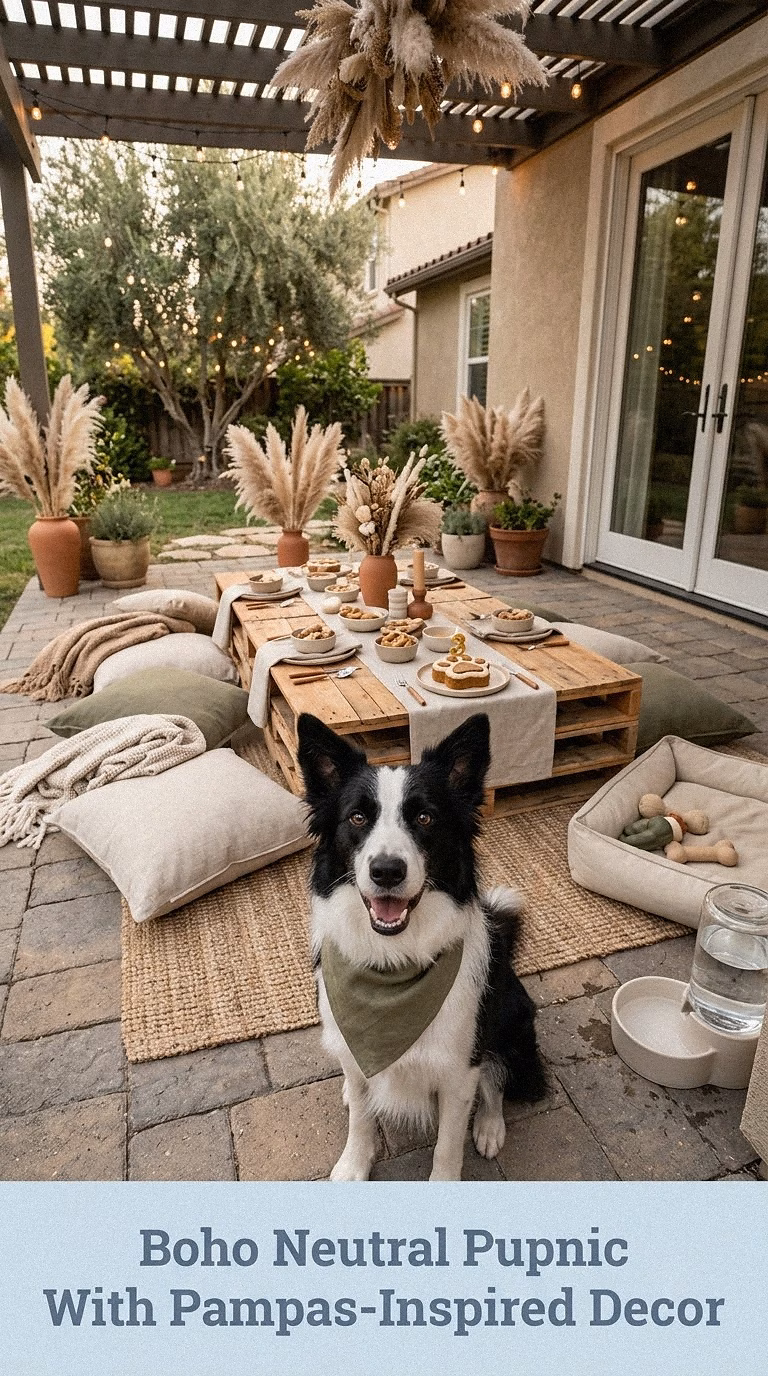 Boho Neutral Pupnic With Pampas-Inspired Decor