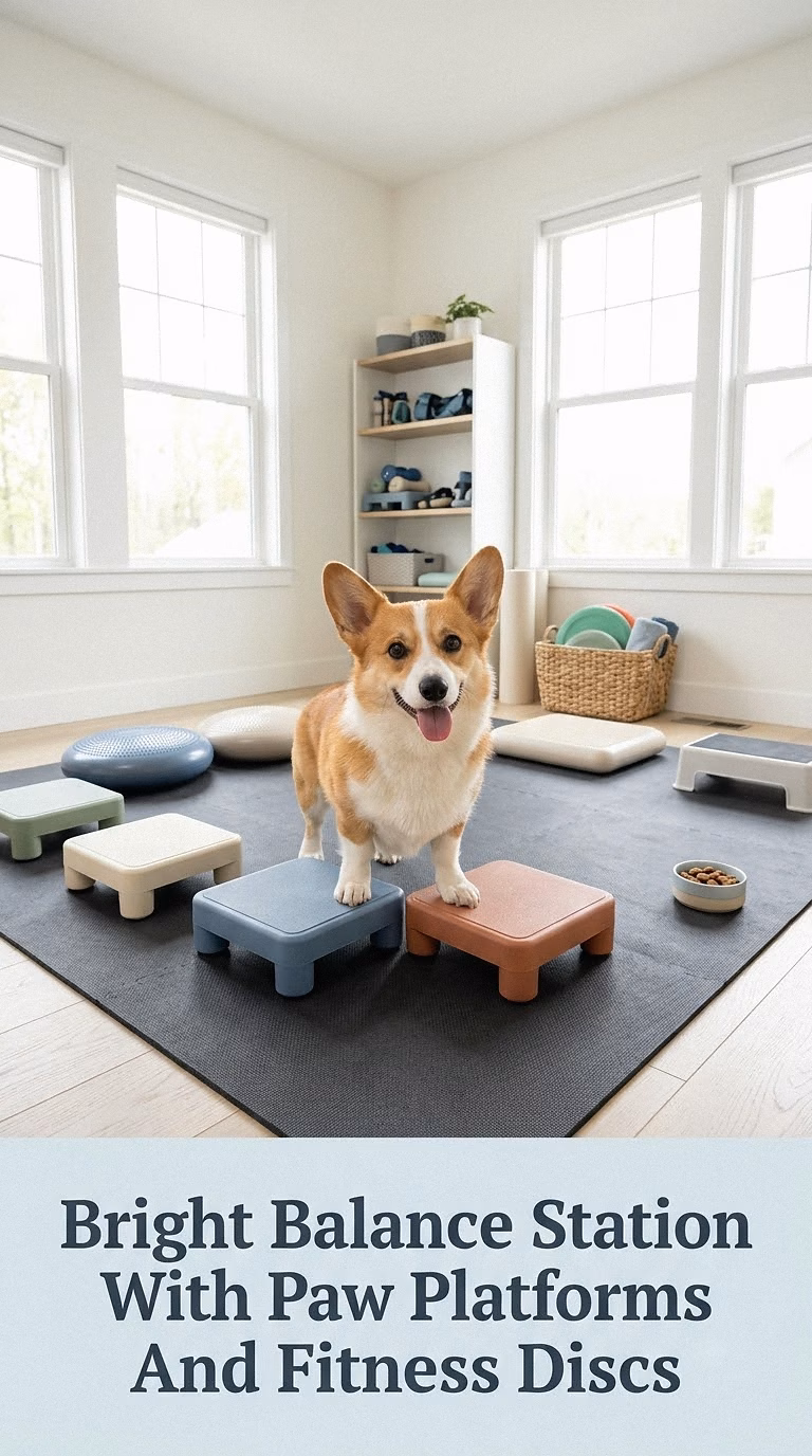 Bright Balance Station With Paw Platforms And Fitness Discs