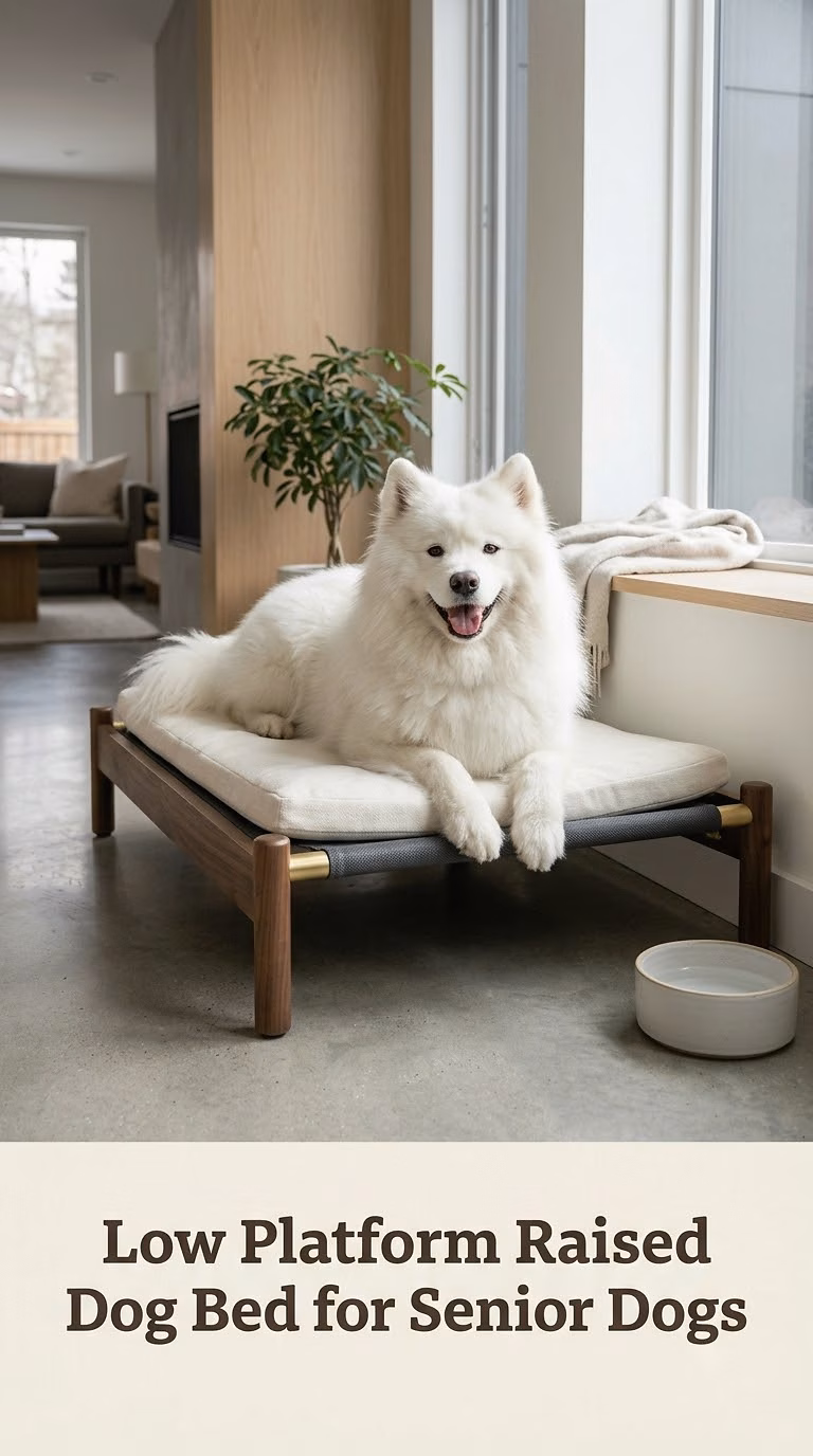 Low Platform Raised Dog Bed for Senior Dogs