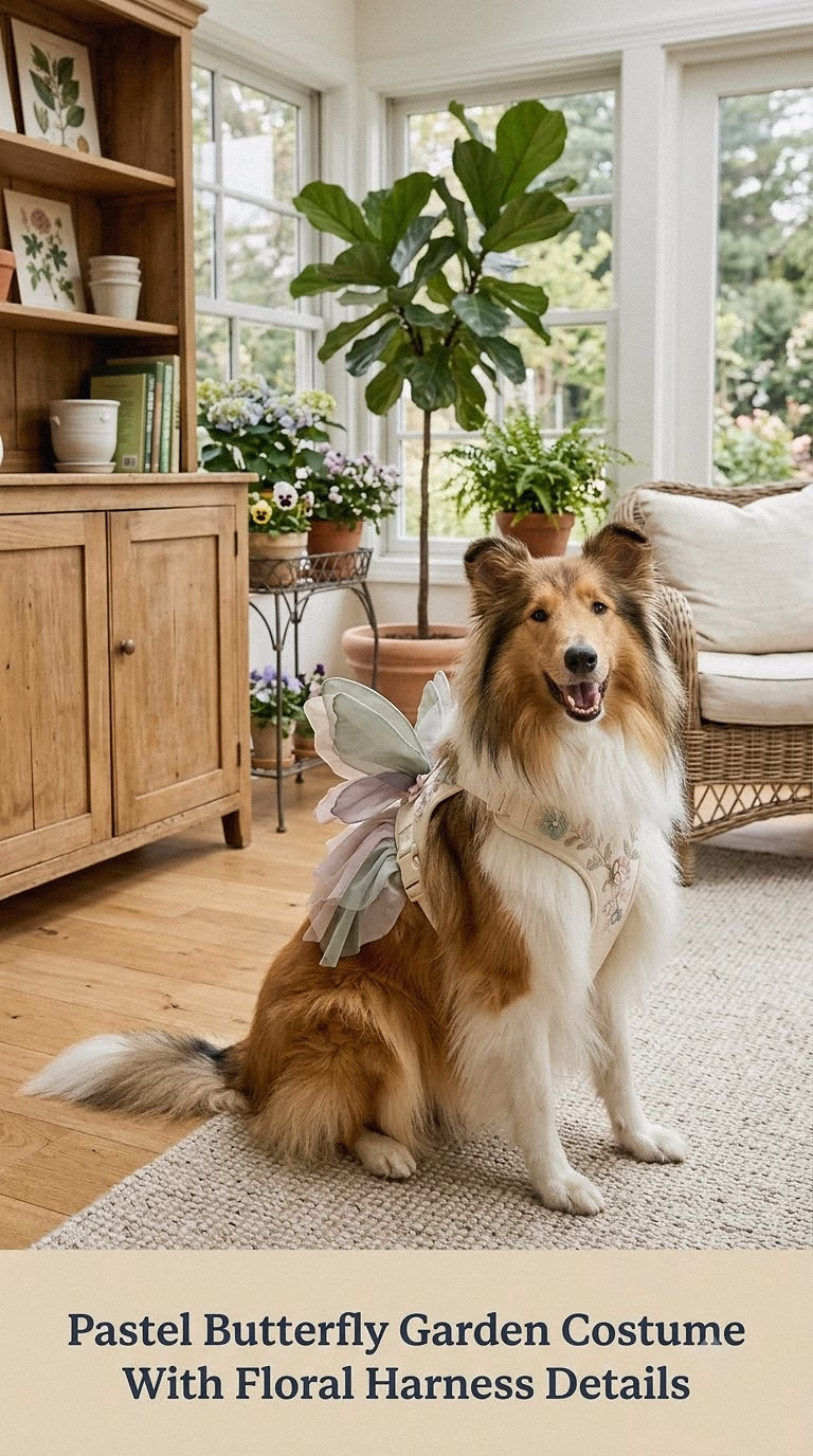 Pastel Butterfly Garden Costume With Floral Harness Details