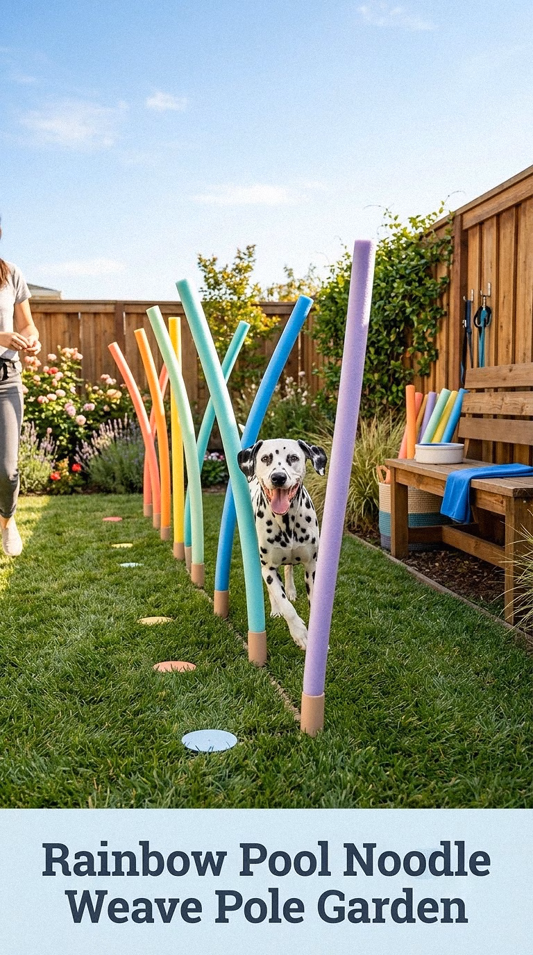 Rainbow Pool Noodle Weave Pole Garden