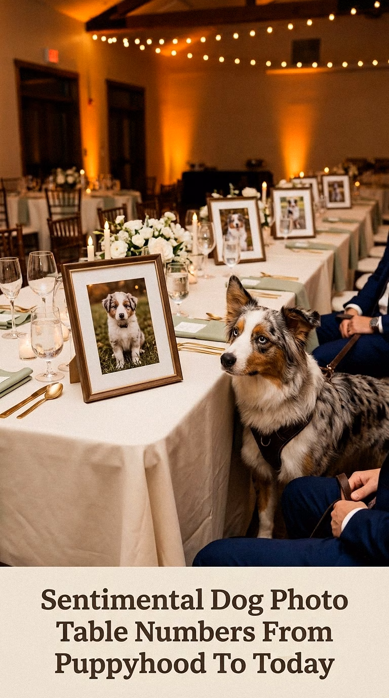 Sentimental Dog Photo Table Numbers From Puppyhood To Today
