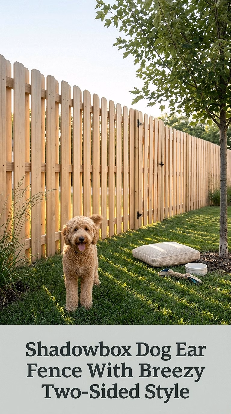 Shadowbox Dog Ear Fence With Breezy Two-Sided Style