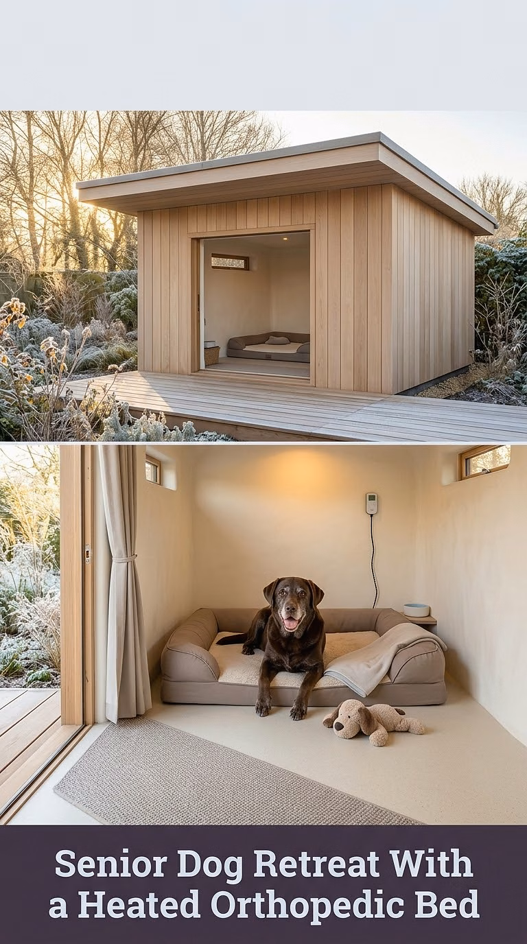 6. Senior Dog Retreat With a Heated Orthopedic Bed