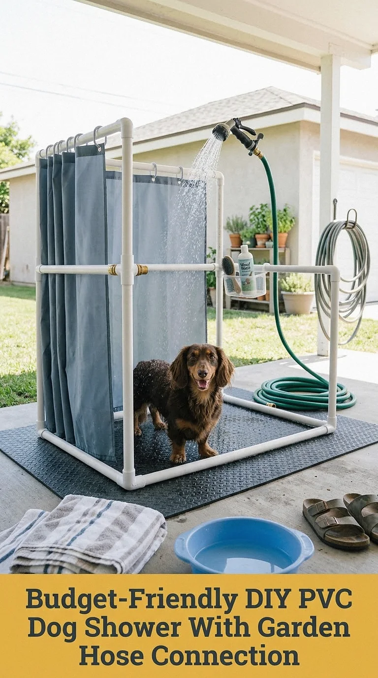 Budget-Friendly DIY PVC Dog Shower With Garden Hose Connection